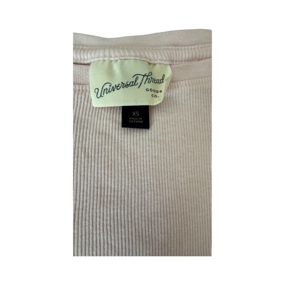 Universal Thread Blush Ribbed Top - Picture 2 of 4